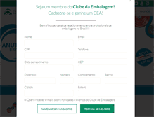 Tablet Screenshot of clubedaembalagem.com.br
